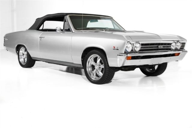 1967 chevrolet chevelle convertible, silver/black, 402, automatic automatic
