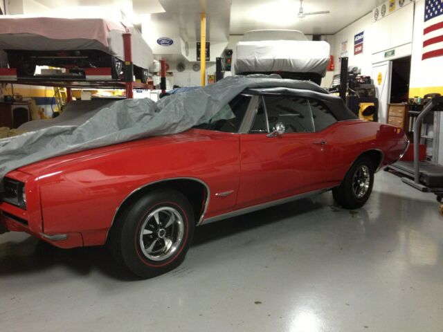 1968 - gto convertible - #'s - red and black ,frame off