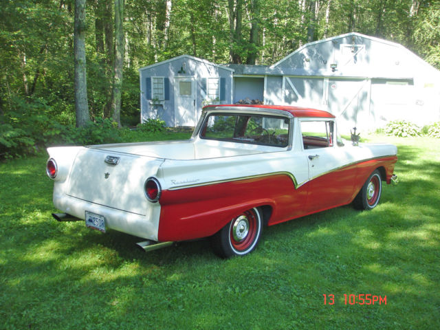 1957 red & white ford ranchero