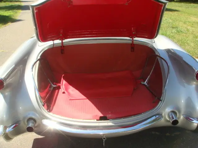1955 chevrolet corvette very rare silver gray with red interior