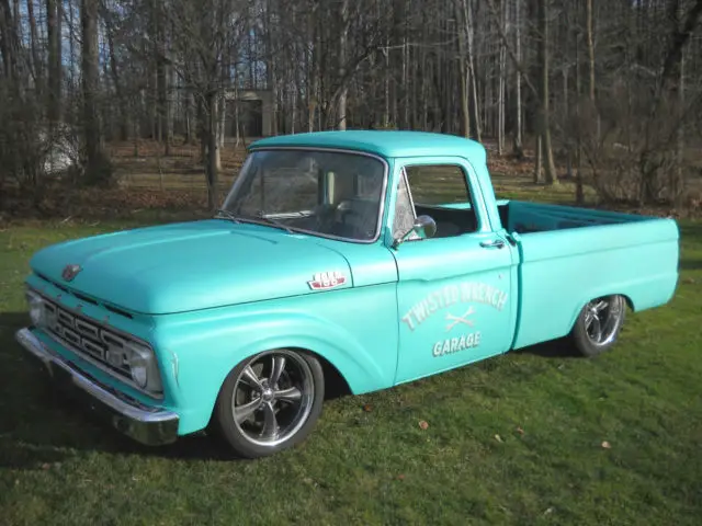 1964 ford f100 shortbed restomod custom lowered 4.6 v8 show truck turnkey hotrod