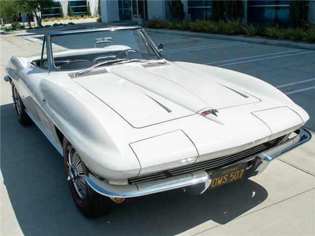 1964 ermine white corvette convertible automatic, well documented