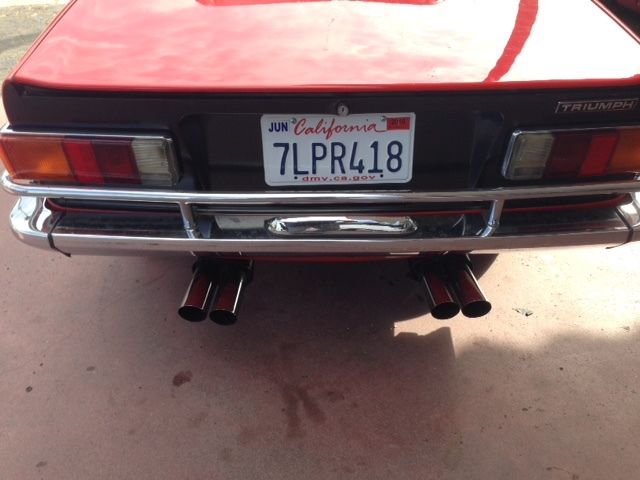 1969 triumph tr-6 cherry red roadster