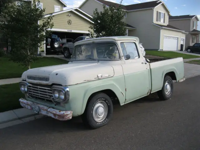 1959 ford f100, wide window classic truck