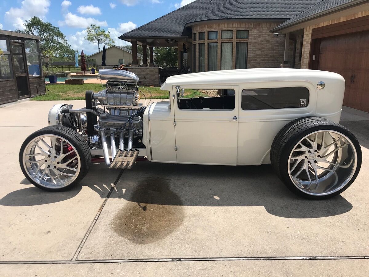 1930 ford model a sedan white rwd automatic