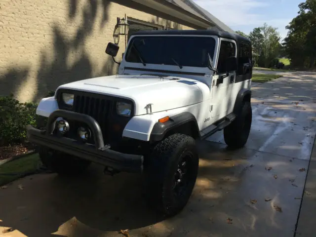 1994 jeep wrangler se sport utility 2-door 4.0l 5 speed ac hardtop bimini white