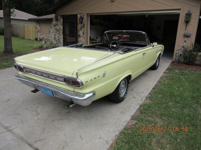 1966 yellow dodge dart gt convertible