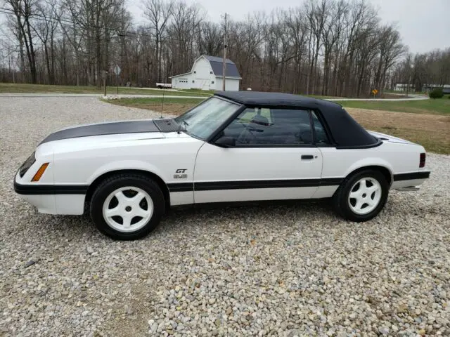 1984 gt foxbody convertible mustang white