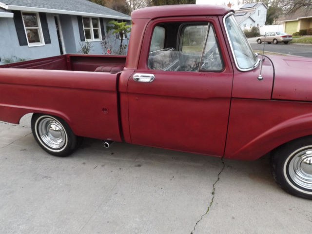 64 f100 short wide bed custom cab fe big block auto pick-up truck hot rat rod