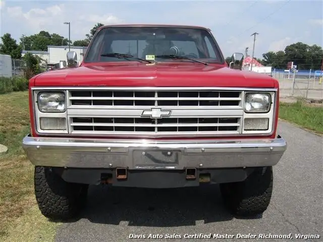 1986 chevrolet c/k 10 10 c/k10 4x4 dana 60 obs regul 37817 miles red pickup truc