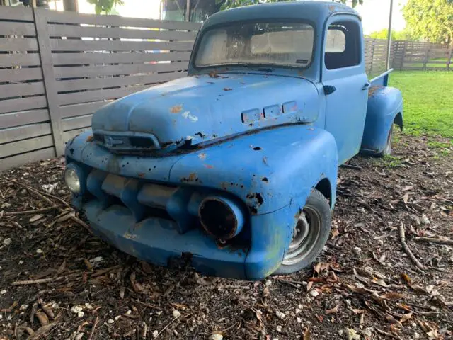 1950 ford f100 pickup blue rwd manual
