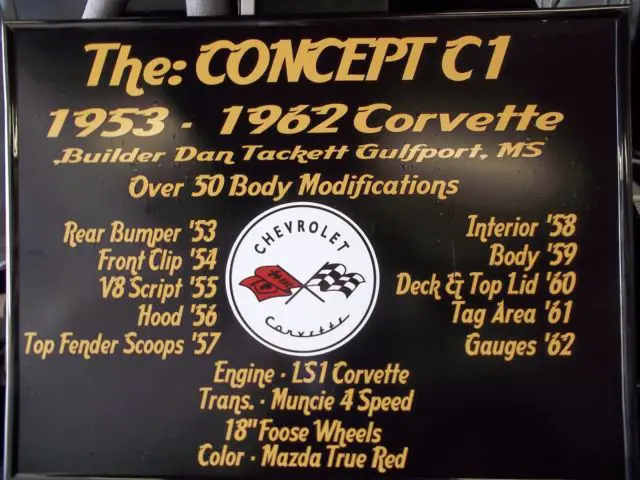 53/62 c1 corvette showcar/driver