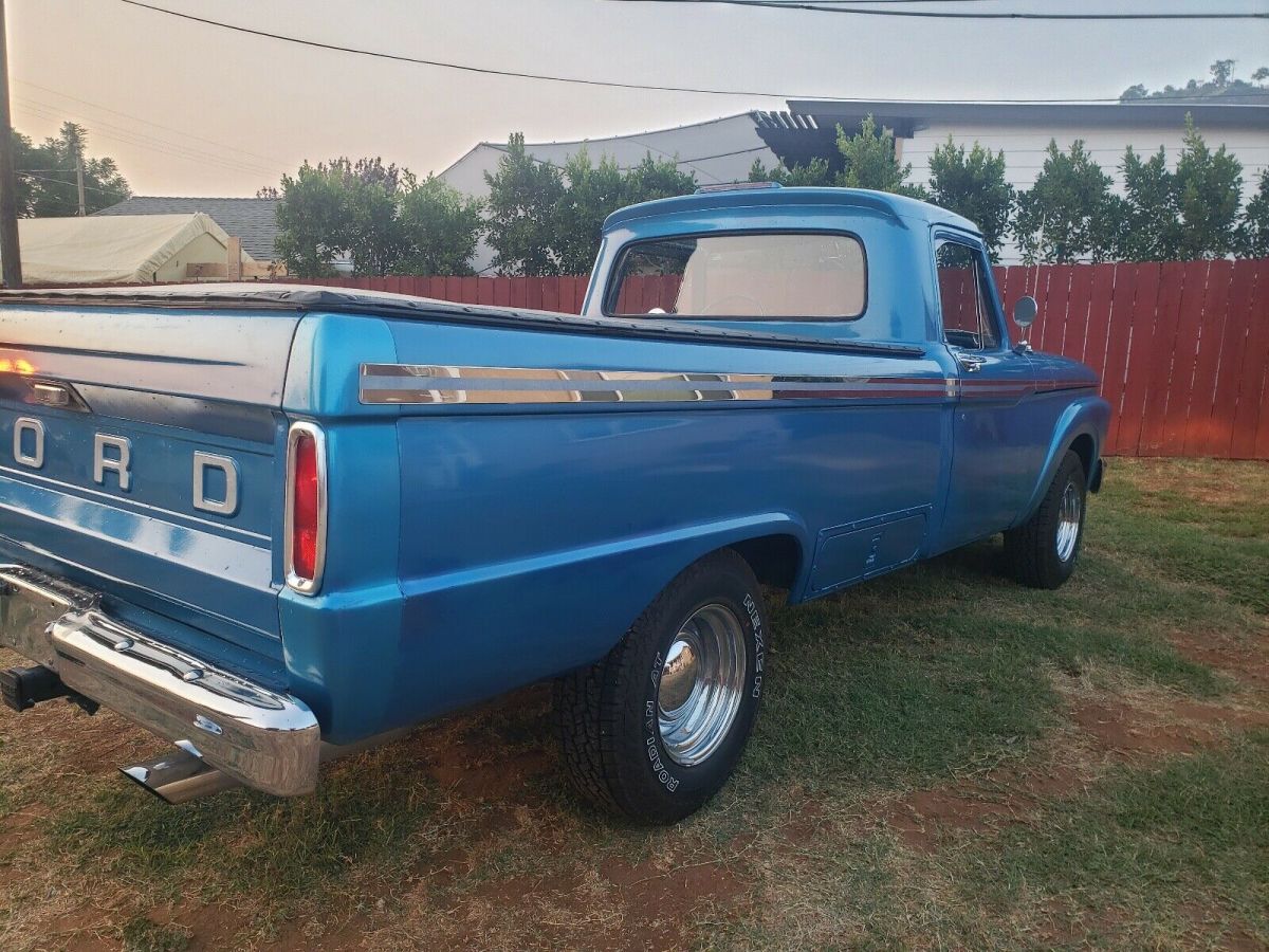 1965 ford 1965 ford f100 custom cab pickup blue rwd automatic f100