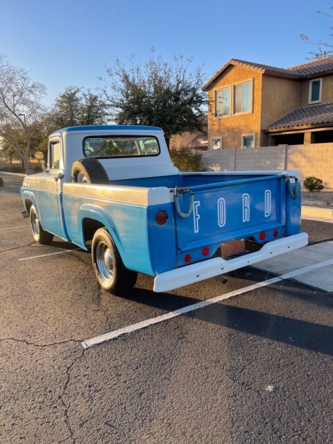 1958 ford f100 pickup blue rwd manual