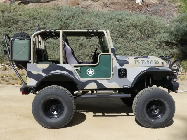 custom 1975 jeep cj pow/mia tribute jeep offroad