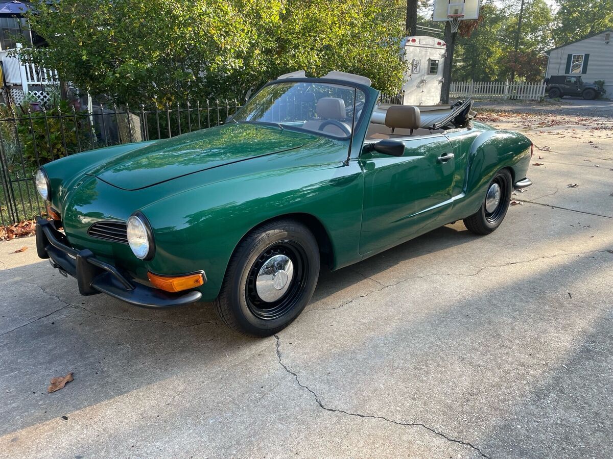 1970 volkswagen karmann ghia convertible green rwd manual