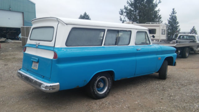 1966 chevrolet carryall suburban clam shell clean wa title rare solid clean body