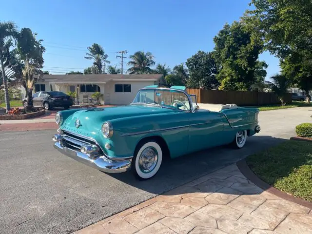 1954 oldsmobile super 88 convertible convertible blue rwd automatic
