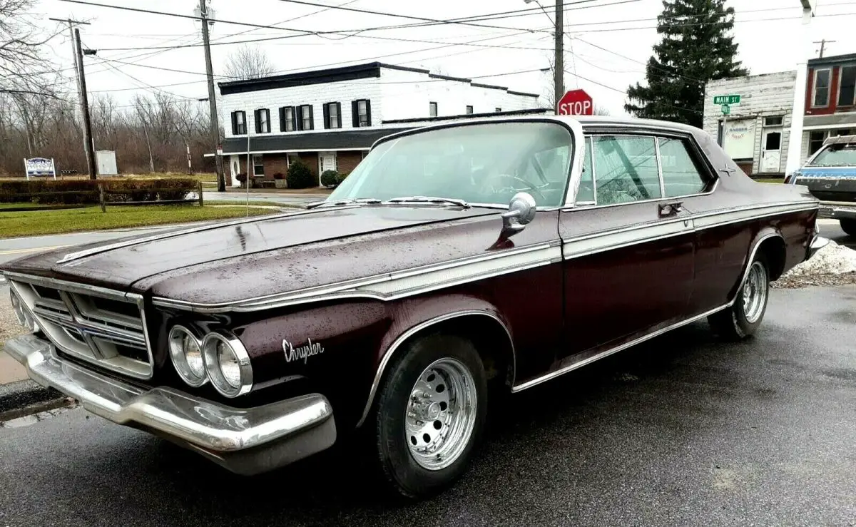 1964 chrysler 300 k 2dr coupe 413 wedge v8 360 hp "golden lion" bucket seats a/c