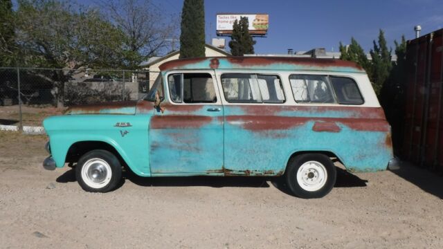 1959 gmc suburban v8 clamshell rear doors west texas barn find chevy 1958 1957