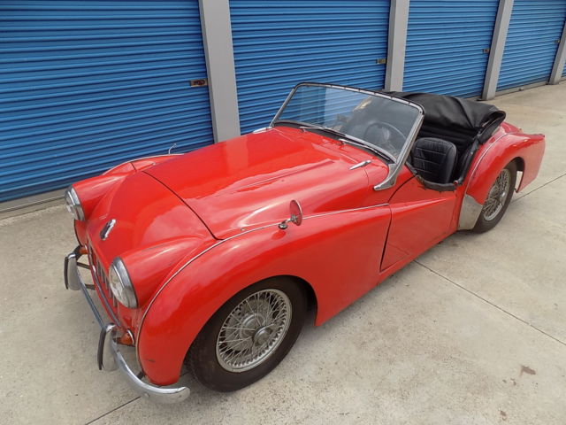 1956 triumph tr3 small mouth with overdrive / 75k original miles / rare car