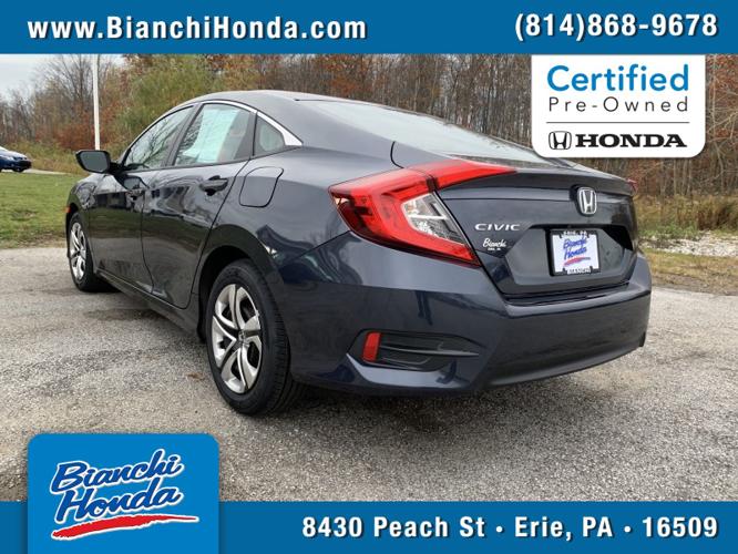 certified 2016 honda civic lx sedan erie, pa 16509 for sale in erie, pennsylvania