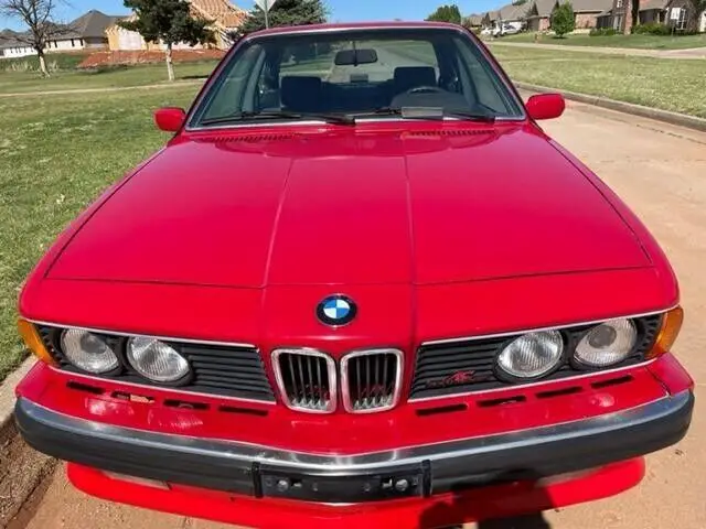 1989 bmw 635csi red coupe