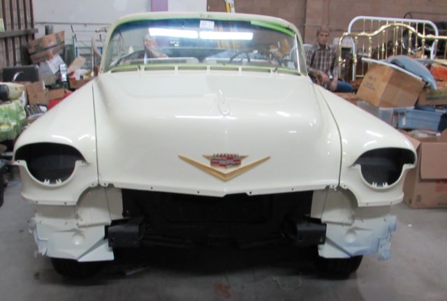 1956 cadillac convertible series 62, india ivory, with professional restorations