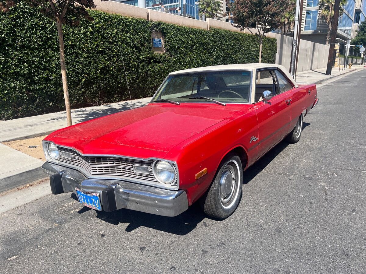 1974 dodge dart coupe red rwd manual swinger