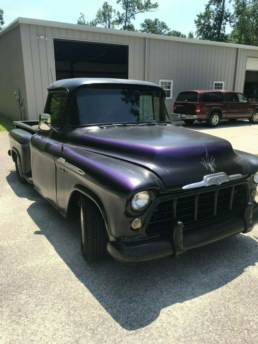 1956 chevy model 3200 truck mounted on 2004 chevy blazer frame/running gear