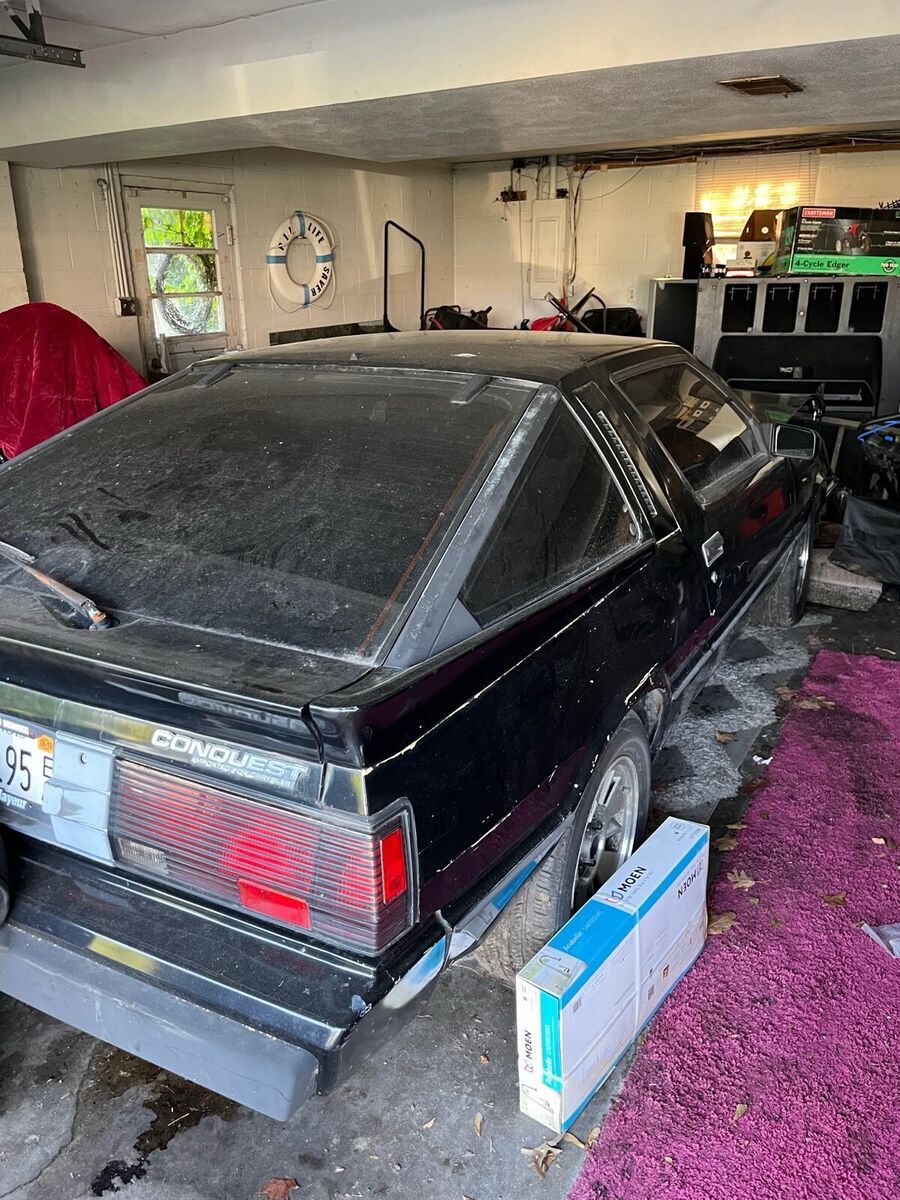1987 chrysler conquest hatchback black turbo