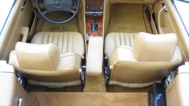 1987 mercedes benz 560sl arctic white over palomino interior 48k miles survivor