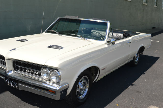 1964 pontiac gto convertible 4sp ps pb p top console phs verified priced to sell