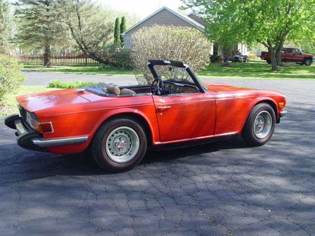 1975 triumph tr-6 roadster. british classic. great driver nr drive it home