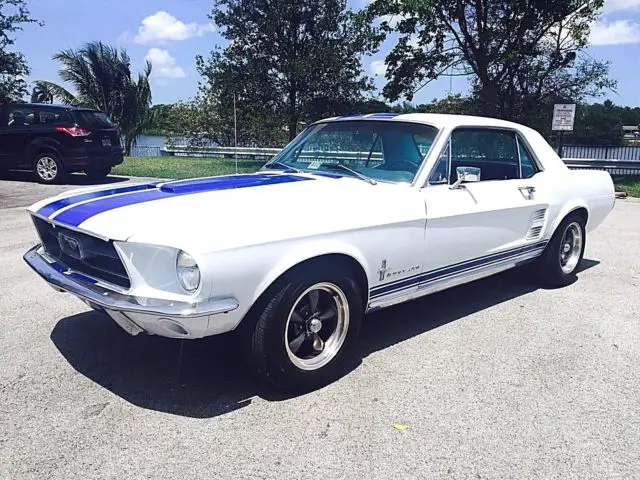 gorgeous 1967 ford mustang"c" code,shelby look, cold a/c,matching numbers,lo res