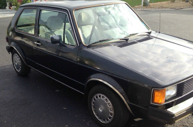 1-owner 1981 vw 2 door rabbit diesel ls - black runs great as is no reserve