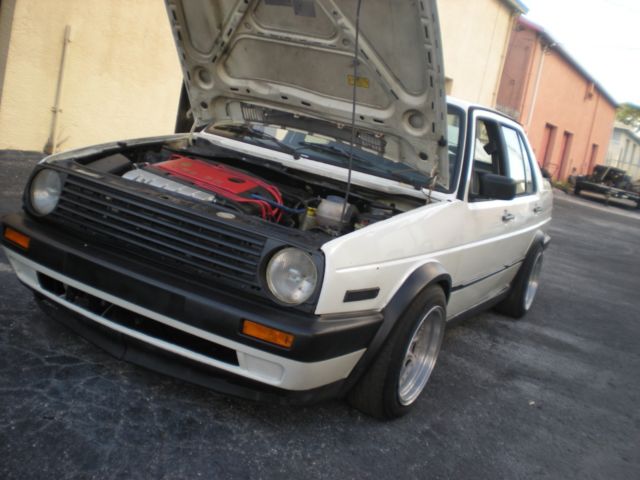 1991 vw mk2 /a2 jetta gli vr6 alpine white,power recaros mint,tons of new parts!