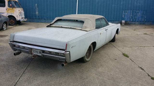 1967 lincoln continental convertible rare color combo project no reserve