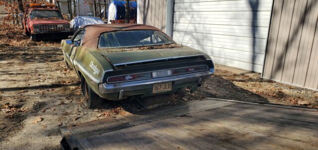 1970 dodge challenger coupe green rwd automatic r/t 440 six pack