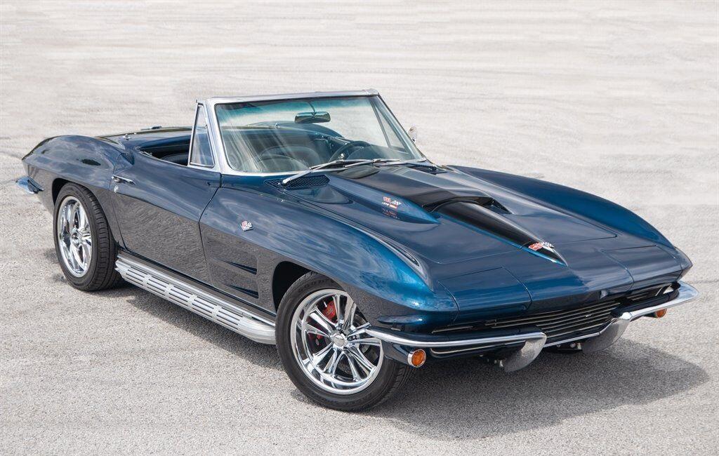 1964 chevrolet corvette dark blue with blck interior manual