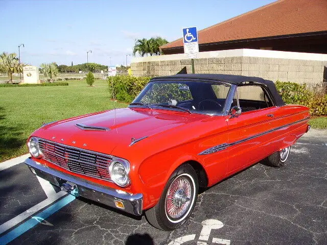 1963 ford futura convertible red/ black with power top fun car!