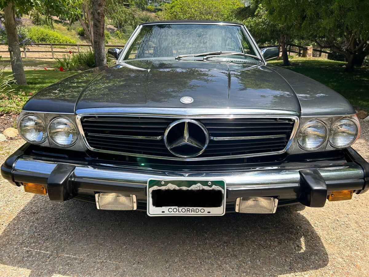 1986 mercedes-benz 500-series convertible grey rwd automatic sl