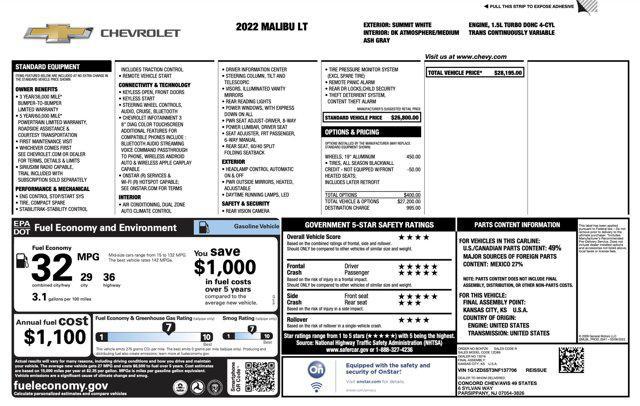 2022 chevrolet malibu fwd lt