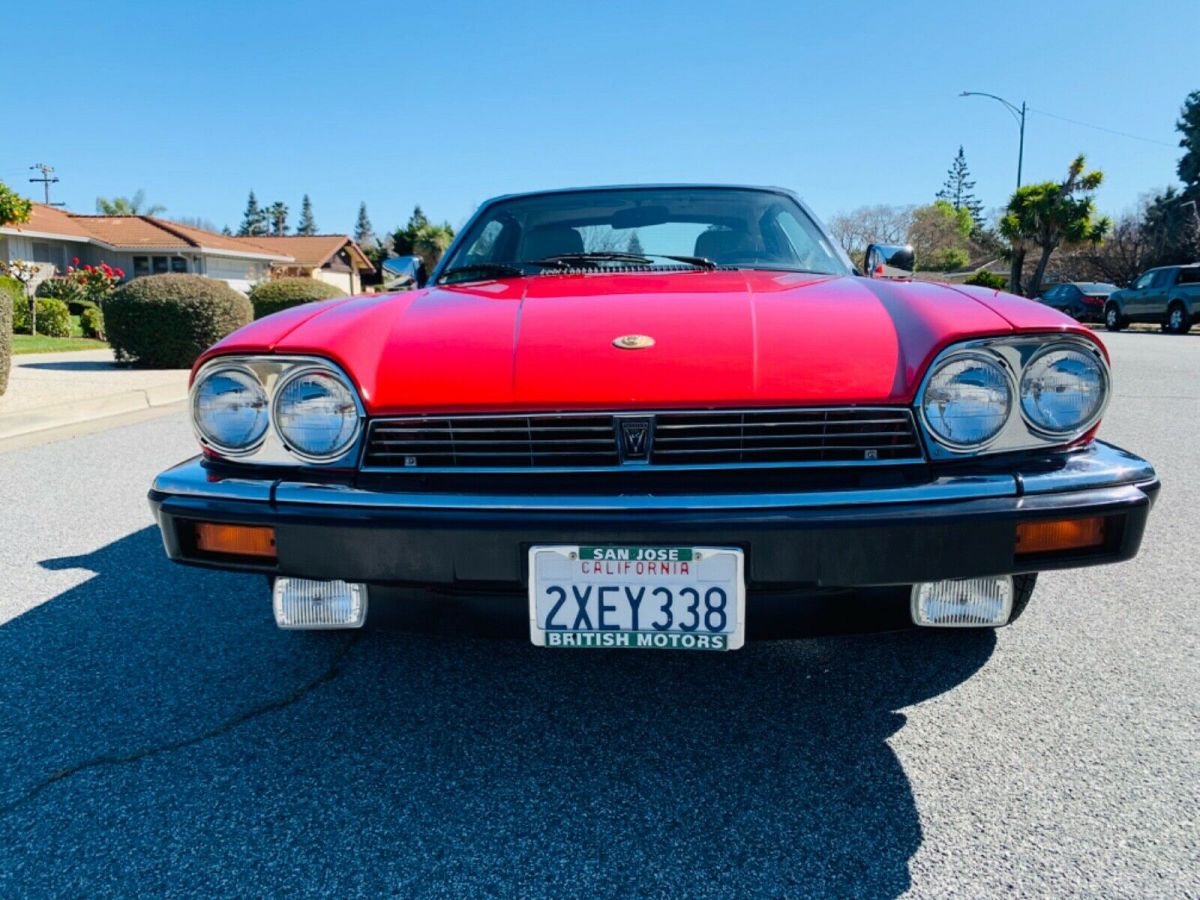1990 jaguar xjs, damson red with tan leather convertible, one owner car