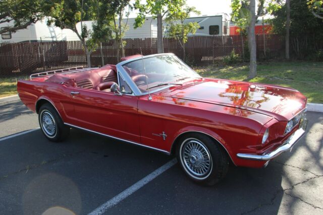 1966 ford mustang convertible red