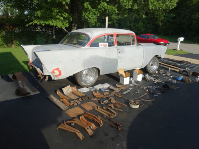 1957 chevy bel-air 210 classic base chevrolet 2-door sedan hardtop hotrod primed