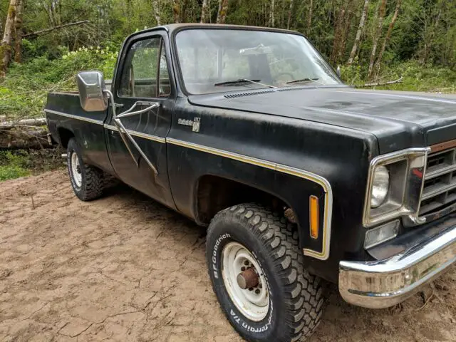 '77 4x4 chevy truck cool original square body truck