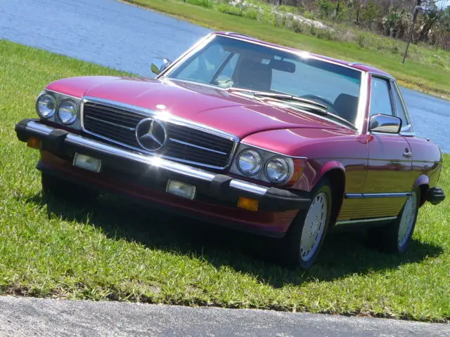 1989 mercedes benz 560sl 560 sl cold ac hard top rare color r107 serviced