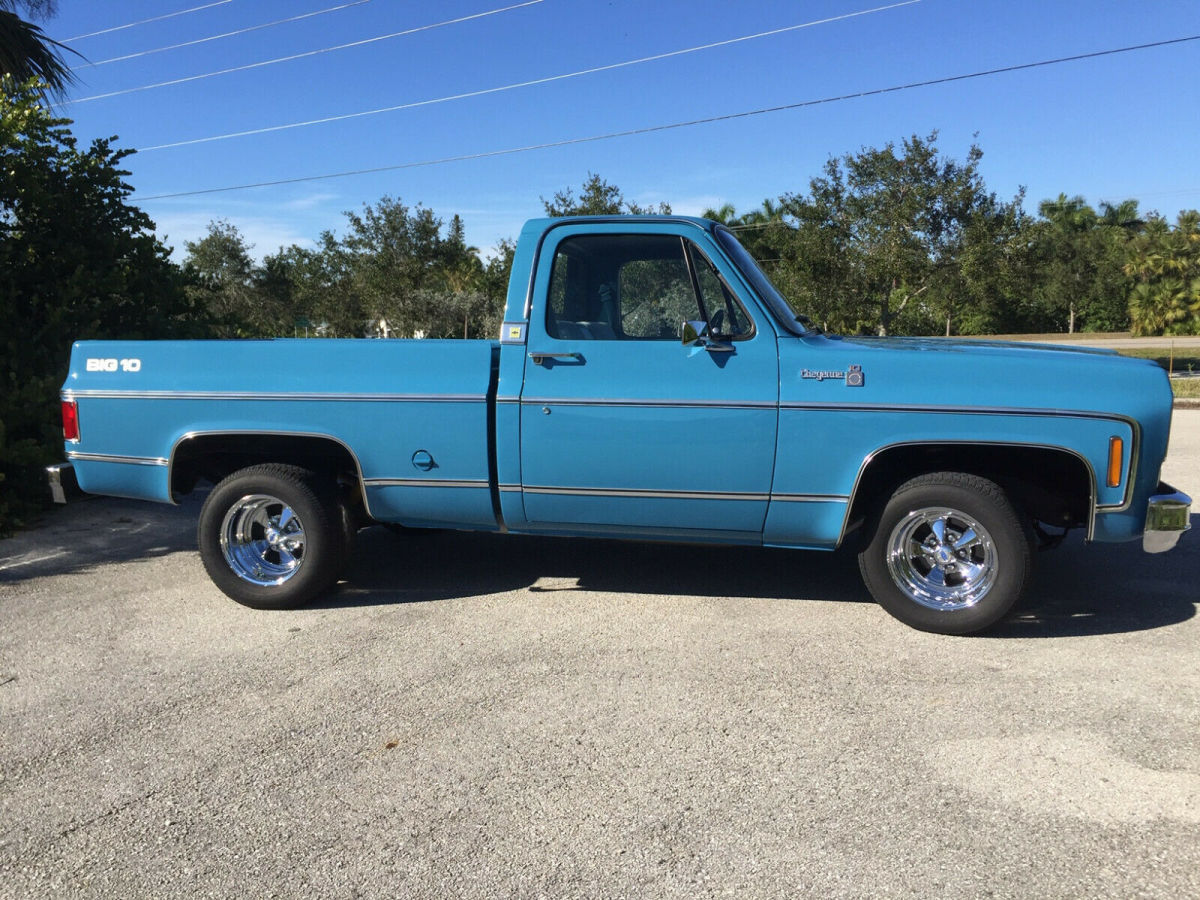 1978 chevrolet c-10 big 10 cheyenne short bed fleetside hawaiian blue