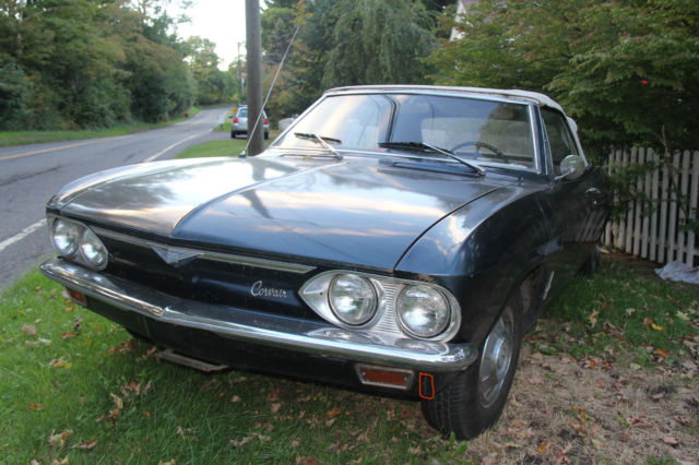 1966 chevrolet corvair monza convertible 164 turbo-air 110-hp powerglide